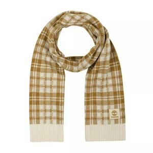 Timberland Women’s Plaid Scarf White Cream New